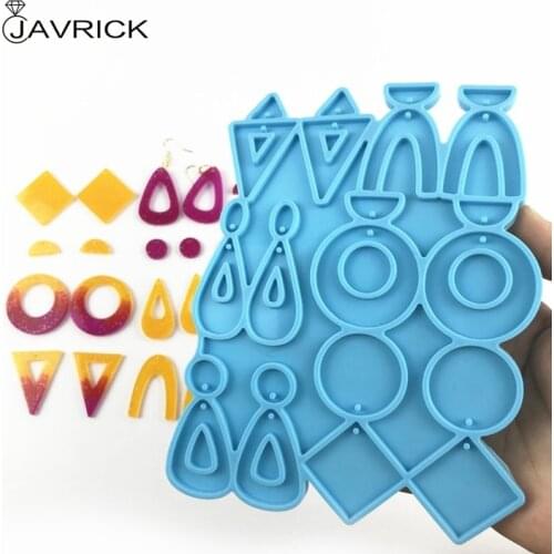 Earrings Epoxy Resin Mold Ear Studs Dangle Casting Silicone Mould DIY Crafts Jewelry Pendants Making Tools