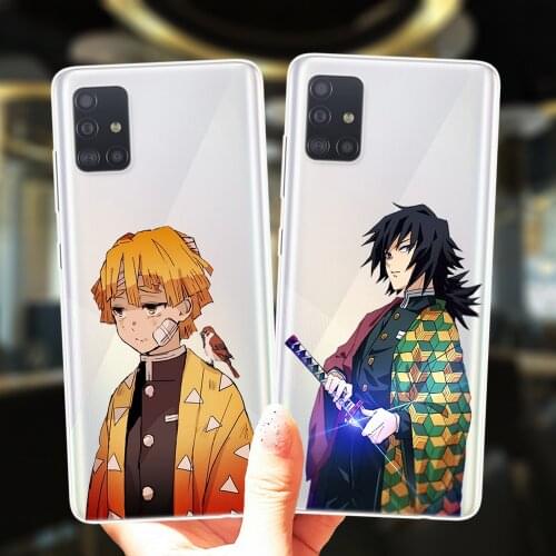 Japan Anime Demon Slayer Case For Samsung A52 A72 A51 A71 A50 A70 A02 A12 A42 A32 A31 A21S A41 A40 A30 A20 A11 Silicone Cover