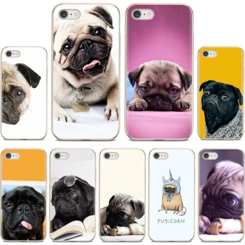 For Samsung Galaxy J1 J2 J3 J4 J5 J6 J7 J8 Plus 2018 Prime 2015 2016 2017 EU Cute Pug Dog Kawaii Silicone Phone Case