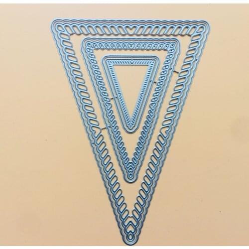 Triangle Metal Cutting Dies Stencil Scrapbooking DIY Album Stamp Paper mbossing