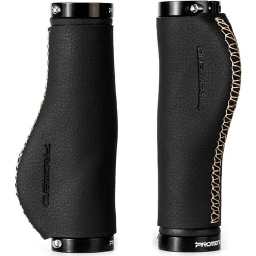 Fiber Leather Mountain Bike Scooter MTB Bicycle Handlebar Cover Handle Grips Bar End Non-slip Dual Lock-on N0PC