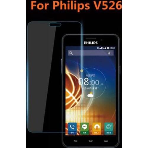 For Philips Xenium V526 Tempered Glass Original Protective Film Explosion-proof Screen Protector for Philips V526 Guard Cover