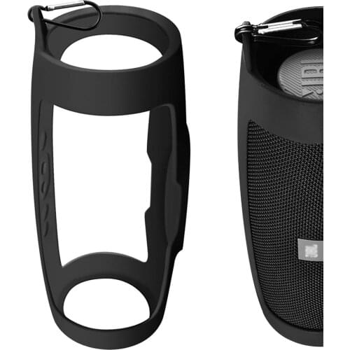 Protective Wearable Lightweight Silicone Case Cover Keychain for JBL Charge 4 Waterproof Portable Wireless Bluetooth Speaker