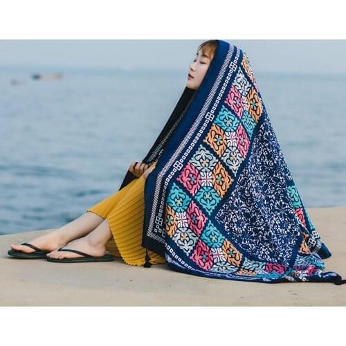 2020 Spring Summer New Twill Cotton Women Scarf Shawl Print Thin Pashmina Long Tassel Scarves Beach pareo foulard femme Oversize