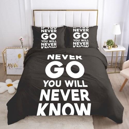 3D Bedding Set Quilt Covers Comforter Cases Bed Linen Duvet Cover Sets Double Full Twin Single Size Letter Design Home Textile