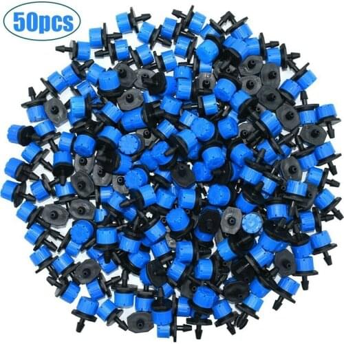 50Pcs Garden Adjustable Nozzles Drip Irrigation Watering Sprinkler Anti-Clogging Dripper Emitter Flower Beds Vegetable