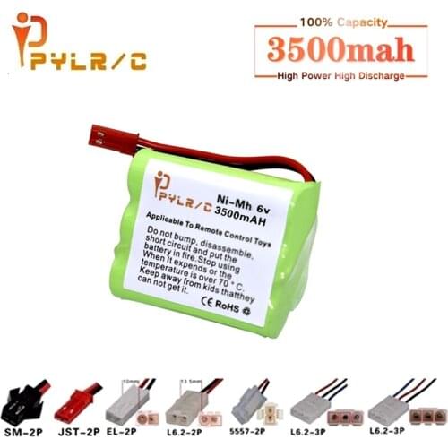 6v Rechargeable Battery For Rc toys Cars Tanks Robots Gun 3500mah Ni-MH Battery AA 6v 3500mah Batteries Pack For Rc Boat 1Pcs