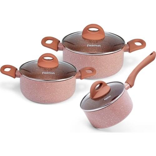 Schnesland Non-stick Aluminium Ceramic Cookware set Induction Cooker