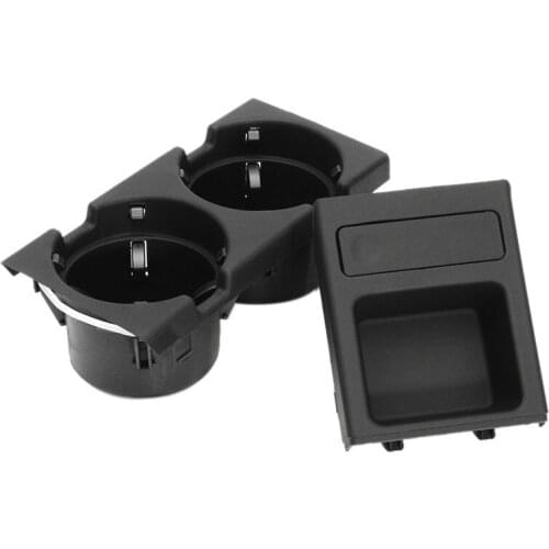 Car Center Console Water Cup Holder Beverage Bottle Holder Coin Tray For Bmw 3 Series E46 318I 320I 98-06 51168217953 Black