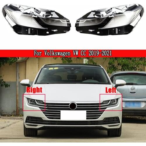 Car Lamp Shade Transparent Xenon Headlamp Shade Pc Lamp Shade Cover Car Headlight Lens For Volkswagen VW CC 2019-2021