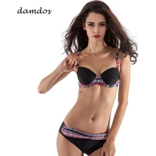 Bikini 2018 Swimwear Women Push up Bikini Set Bandeau Beach Dress Women Biquini Sun Bathing Bodysuit Swimwear Summer Dress