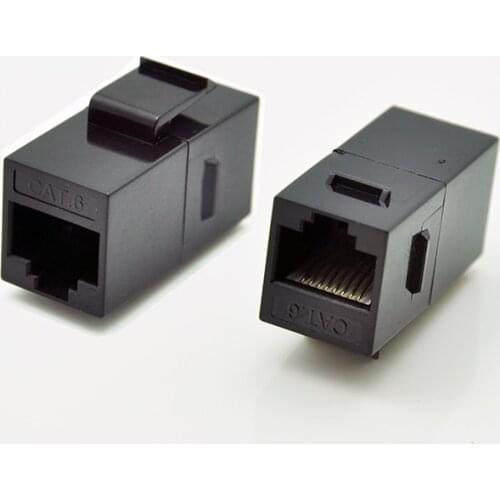 Gigabit RJ45 Cat.6 inline female adapter coupler - unshielded adapter for blank patch panel