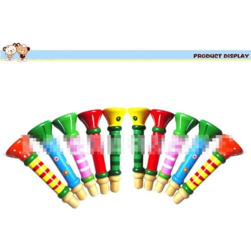 Heap Trumpet infant Musical Vertical 12.5cm High Quality Toy Wooden Playing Whistle Instruments Baby Gifts Toys Kids