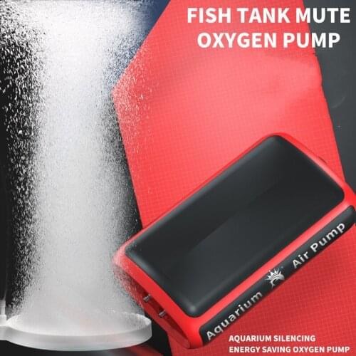 12W Aquarium Oxygen Air Pump Fish Tank 220V Ultra-quiet Mute Air Compressor Aeration Double Outlet Household Pets Accessories