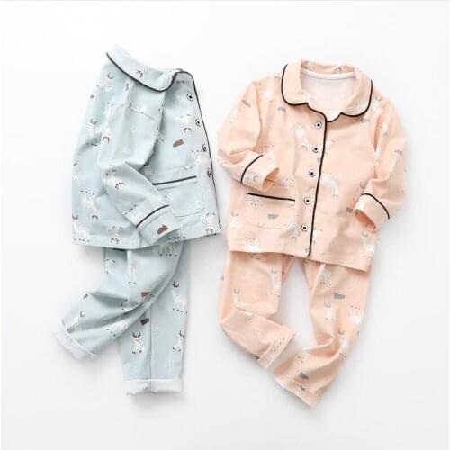Lovely Deer Pattern Home Clothing Set/Children Sleeping Wear 3147