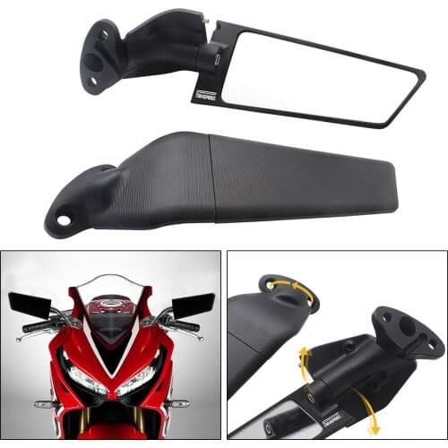Left Right Modified Motorcycle Rearview Mirrors Wind Wing Adjustable Rotating Mirror For CBR250R CBR300R CBR500R CBR600R CBR650R