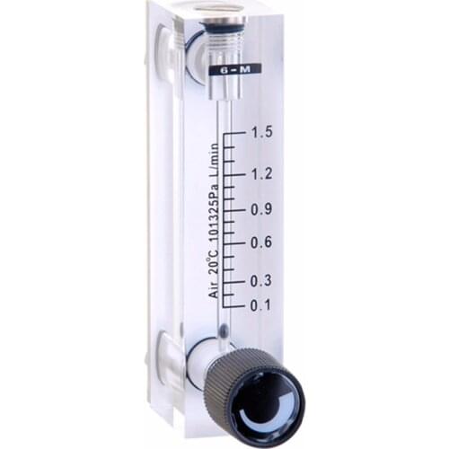 LZT-6T 0.1-1.5 LPM Square Panel Type Gas Flowmeter Air Flow Meter rotameter LZT6T Tools Flow Measuring