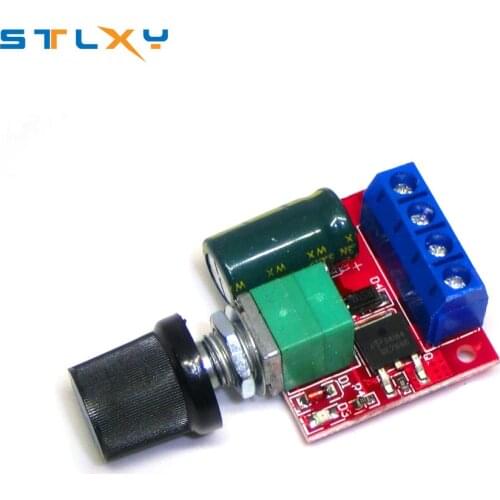 Mini 5A 90W PWM 12V DC Motor Speed Controller Module DC-DC 4.5V-35V Adjustable Speed Regulator Control Governor Switch 24V