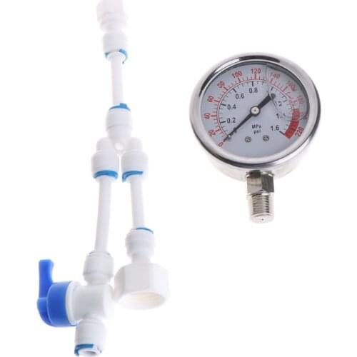 OOTDTY With oil Anti-vibration water purifier pressure gauge Test meter to measure water pipes RANG:0-1.6MPA tool