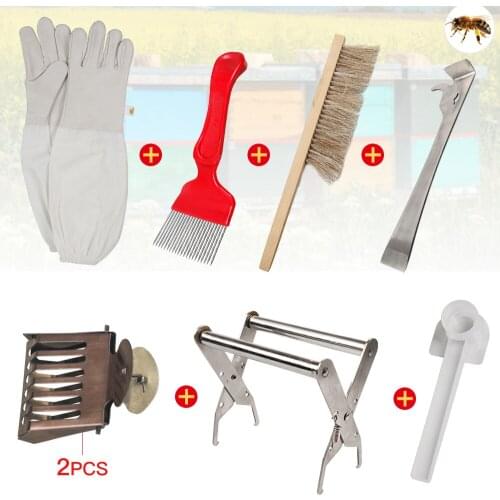 Beekeeping Beginner Kit Basis Beekeeping Tools Kit Hive Tool Bee Brush Comb Fork Tools For Beekeeper Supplies