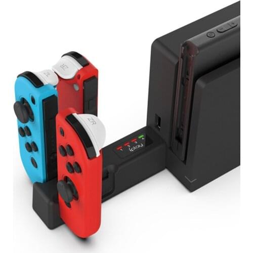 Portable USB Quad LED Indicator Direct Charger Dock Charging Station Stand for Nintend NS Switch 4 Joy Controller Game Gamepad