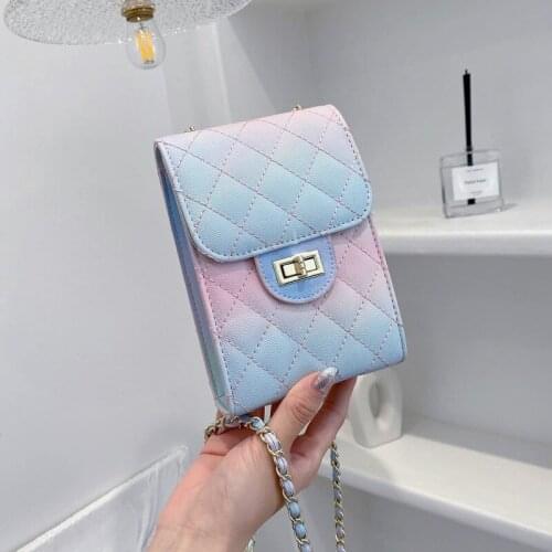 PU Leather Luxury Designer Mini Handbags for Women 2021 Girls Female Shopper Wallets Fashion Diamond Mobile Phone Crossbody Bags