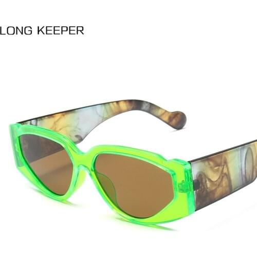 Vintage Punk Cat Eye Sunglasses Women 2020 Luxury Fashion Vintage Colorful Trendy Oval Sun Glasses Men Driving UV400 Eyewear