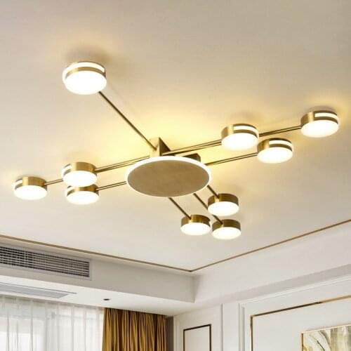 Nordic living room led chandelier lighting home study restaurant hanging lamp modern new variable color led bedroom chandelier