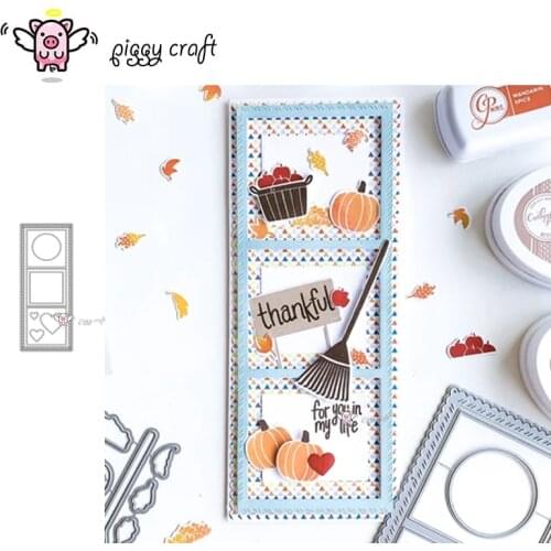 Piggy Craft metal cutting dies cut die mold Photo rectangular frame Scrapbook paper craft knife mould blade punch stencils dies