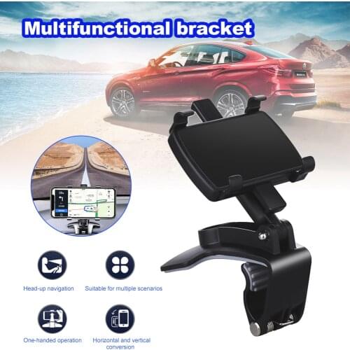 Universal Car Phone Holder Dashboard Rear View Mirror Sunshade Baffle Phone Holder Car Interior Accessories