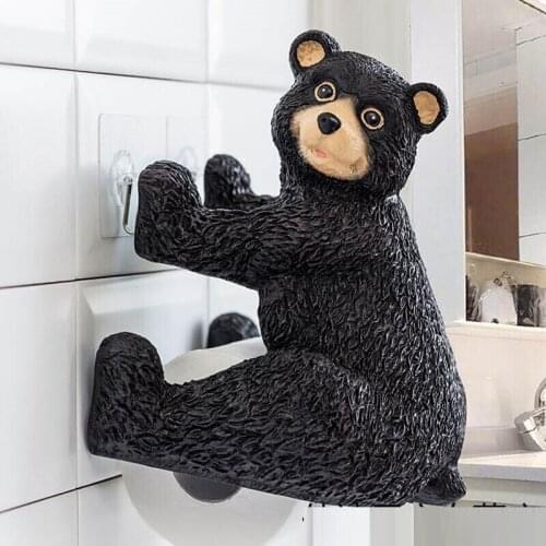 TOWEL RACK BATHROOM TOILET CREATIVE EUROPEAN BATHROOM ROLL HOLDER TOILET PAPER HOLDER TOILET BEAR CUB TOILET PAPER R2036