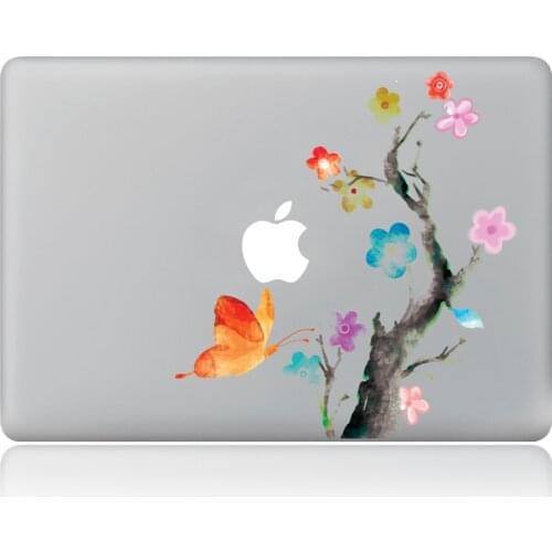 Colorful butterfly fly bloom Vulture style Vinyl Decal Laptop Sticker For DIY Macbook Pro Air 11 13 15 inch Laptop Skin