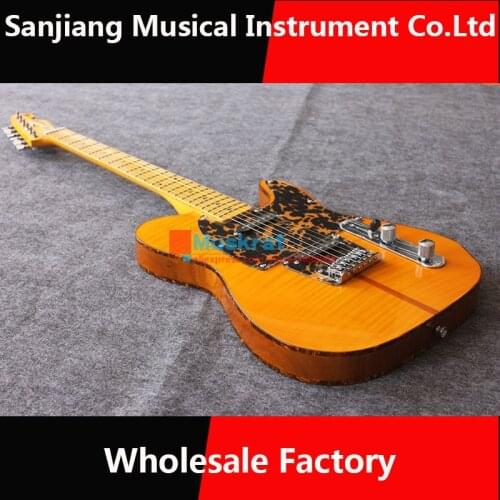 High quality electric guitar,TL style,elm body with Maple neck,Chinese red ,Custom electric guitar,free shipping