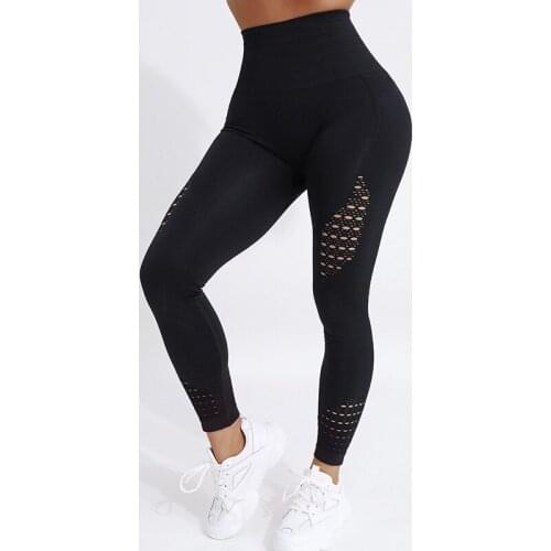 Ogilvy Mather Women Hollow Leggings Push Up Fitness Leggins High Waist Workout Leggings For Women Casual Jeggings Seamless Pants