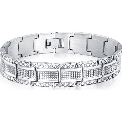 FATE LOVE Brand Trendy Silver Color Stainless Steel Male Men Man Statement Bracelet & Bangles Boyfriend Gift New of 2020