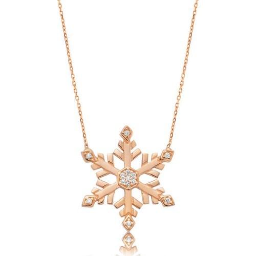 Alegra Silver Silver Snow Snowflake Women 'S Necklace