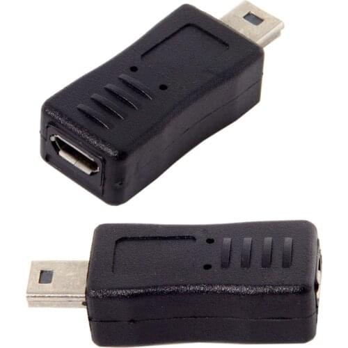 Zihan Two Adapters Micro USB 5Pin Male to Mini Female USB Data Charge Adapter for Tablet & Cell Phone