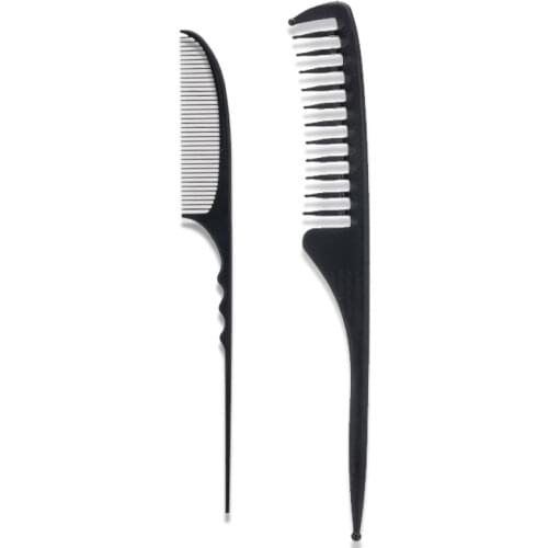 1Pc Hair Pointed Tail Comb Nice Type Clip Design Brush Tools for Hairbrush Carbon fiber Hairdressing Styling Tools Salon hot