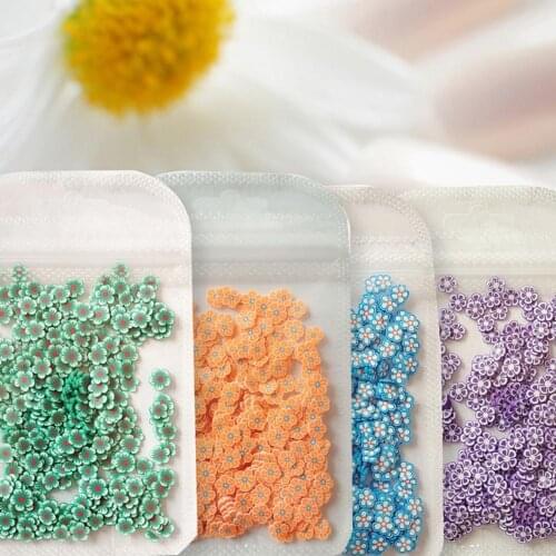 10g Nail Filler Flower Shape Ultra Thin Polymer Clay Glitter Slice Slime Manicure Sequins for Female nails accesorios decoration