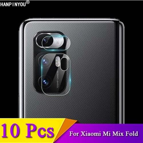 10 Pcs/Lot For Xiaomi Mi Mix Fold 8.01" Ultra Clear Rear Camera Lens Protective Protector Cover Soft Fiber Tempered Glass Film