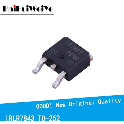 10PCS/LOT IRLR7843 LR7843 TO-252 IRLR7843 SMD TO252 FET MOSFET 30V 161A New Original Good Quality Chipset