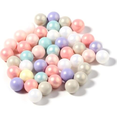 100Pcs/Lot 7.9mm Macaron No Hole Round Ball Shape Acrylic Beads Mix Color For Bracelet Necklace Jewelry DIY Accessories