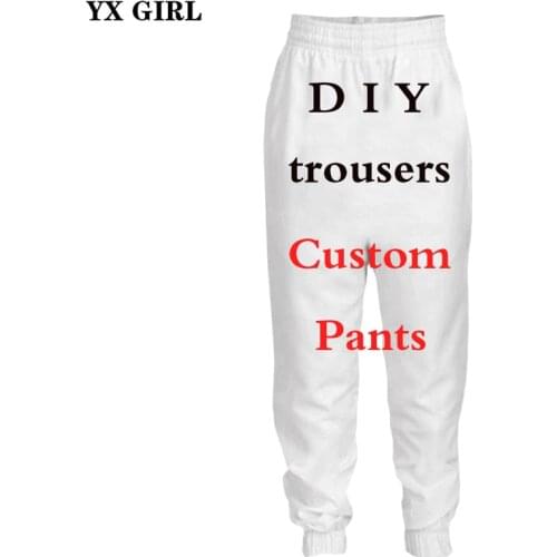 3D Print DIY Custom Design Men Women trousers Hip Hop joggers pants Drop Shipping Wholesalers Suppliers For Drop Shipper