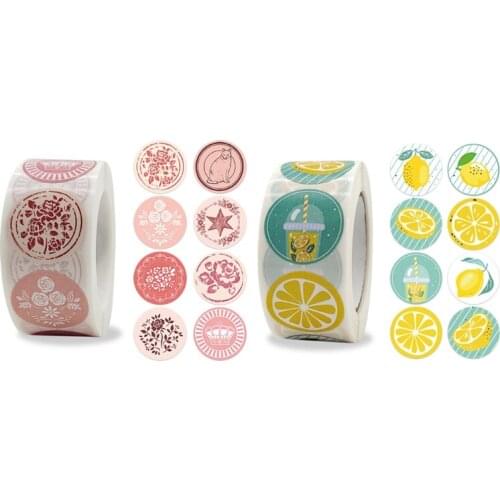 500Pcs/Roll Self Adhesive Stickers Envelopes Seal Label Decal Wedding Favors Gift Party Decoration