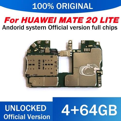 64GB ROM 4GB RAM Mainboard Android OS Logic Board With Chip For HUAWEI MATE 20 LITE 100% Tested Replaced Original Motherboard