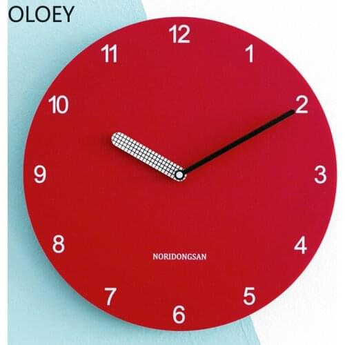 Nordic Large Wall Clock Modern Design Simple Living Room Bedroom Small Wall Watch Household Mute Creative Digital Clock Acrylic