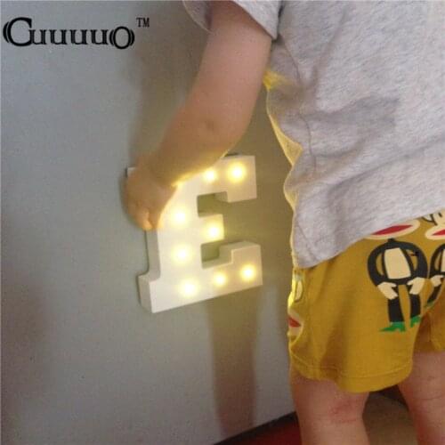 Wooden 26 Letter Alphabet LED Sign Marquee Light Up Night LED Lamp Grow Light Wall Decoration For Children Bedroom Wedding Decor