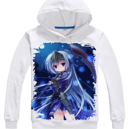 Is This a Zombie Hoodie Anime Eucliwood Hellscythe Cosplay white hoodies Cute Sweatshirts Japanese Cartoon Fans