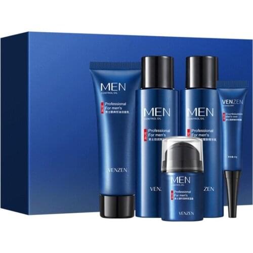 Hot Mens Skin Care Makeup Set,Fashion Man Cosmetics Kit,Anti-wrinkle Concealer Oil-control Toner,Moist Hydating Cleanser Cream