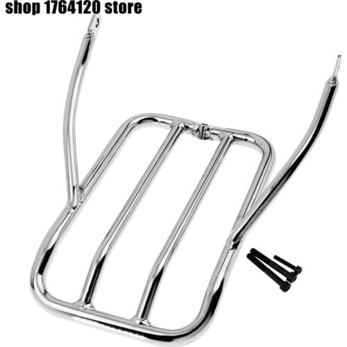 Chrome Rear Fender Luggage Shelf Rack Case Casing For Harley Sportster Iron 883 XL883N 2009-2017 Sportster 1200 Nightster XL1200